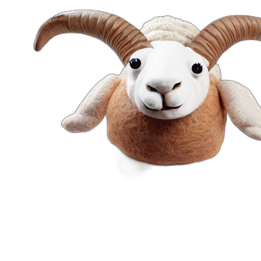 animal, hat, 3d render, chef, gordon, ramsay, ram, sheep transparent PNG cut-out