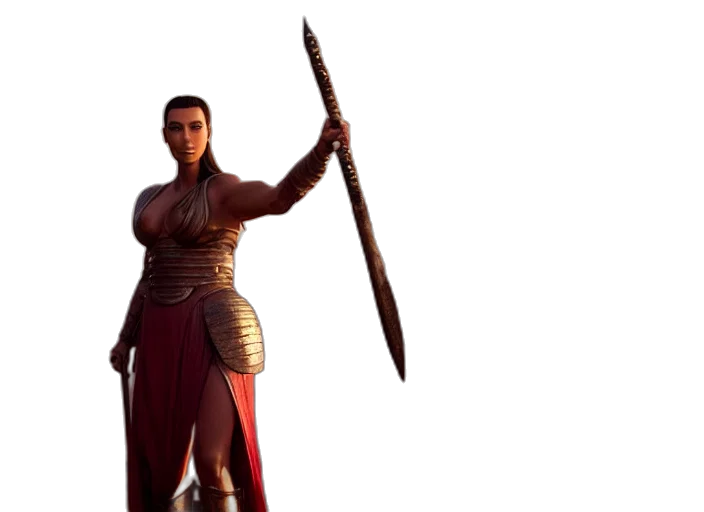 sword, staff, weapon, 3d render transparent PNG cut-out