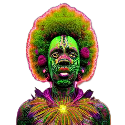 face, hair, creature, mask, concept art, comic book art, fantasy art, photorealistic transparent PNG cut-out
