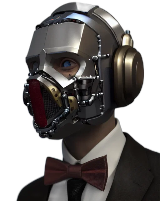mask, robot, face, concept art, cyberpunk, 3d render, pixel art, octane transparent PNG cut-out