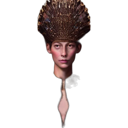 hat, crown, face, staff, concept art, fantasy art, photorealistic, 3d render transparent PNG cut-out