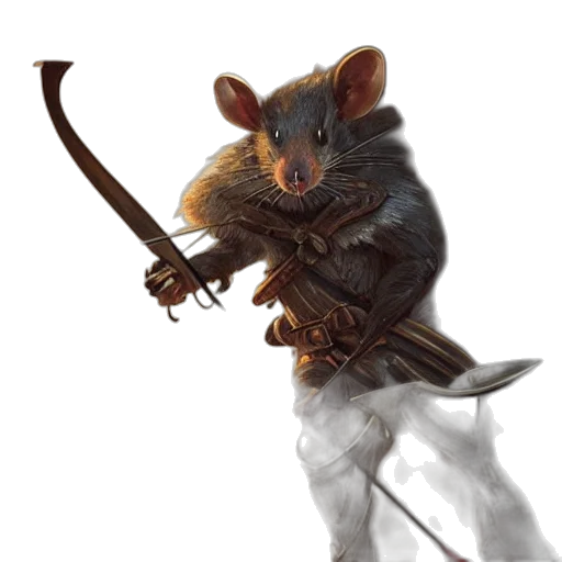 animal, weapon, staff, sword, concept art, fantasy art, photorealistic, 3d render transparent PNG cut-out