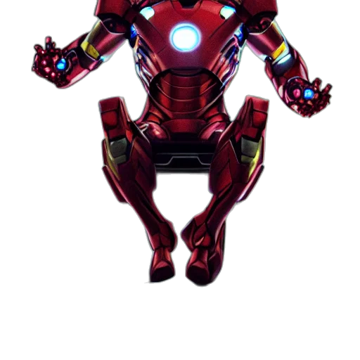 robot, comic book art, concept art, 3d render, pixel art, iron, man, sit transparent PNG cut-out