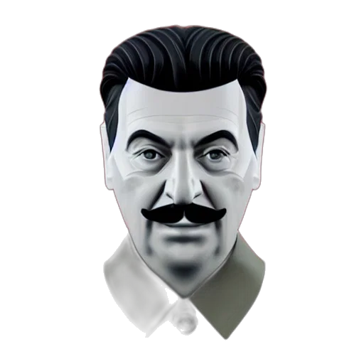face, mask, staff, 3d render transparent PNG cut-out