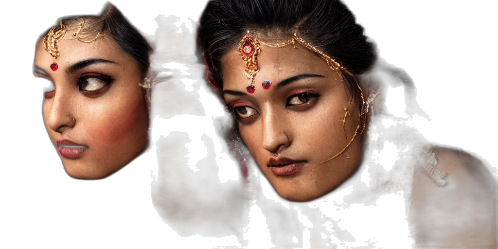 face, photorealistic, oil painting, concept art transparent PNG cut-out
