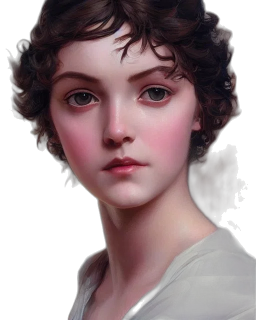 face, dress, crown, photorealistic transparent PNG cut-out