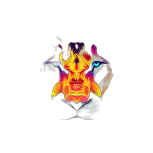 dragon, crown, mask, umbrella, pixel art, concept art, 3d render, fantasy art transparent PNG cut-out
