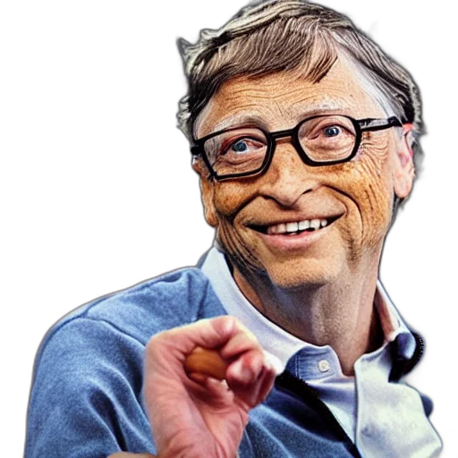 staff, face, robot, animal, photorealistic, bill, gates, holding transparent PNG cut-out