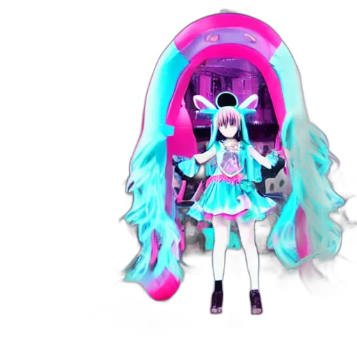 hair, dress, creature, robot transparent PNG cut-out