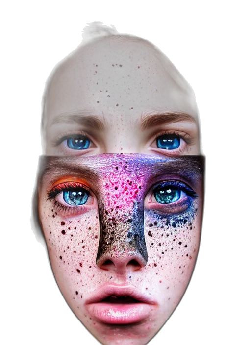 mask, face, robot, jewelry, photorealistic, 3d render, cyberpunk, concept art transparent PNG cut-out