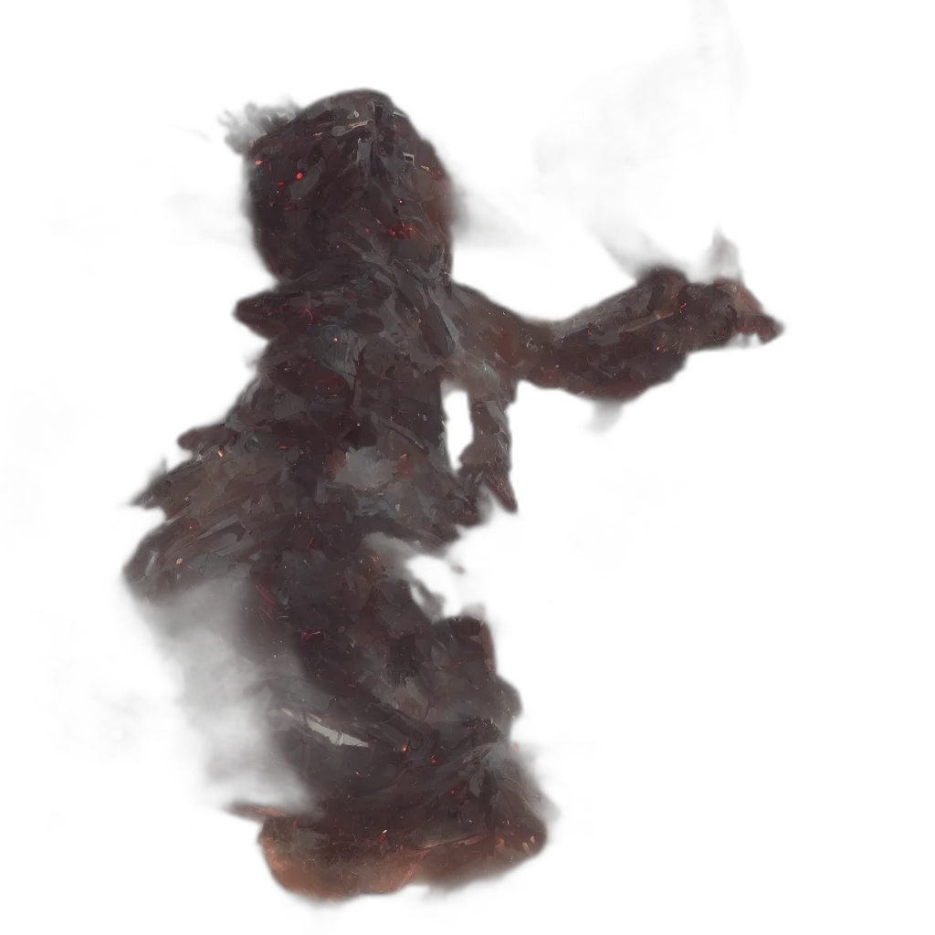 hair, dragon, creature, staff transparent PNG cut-out
