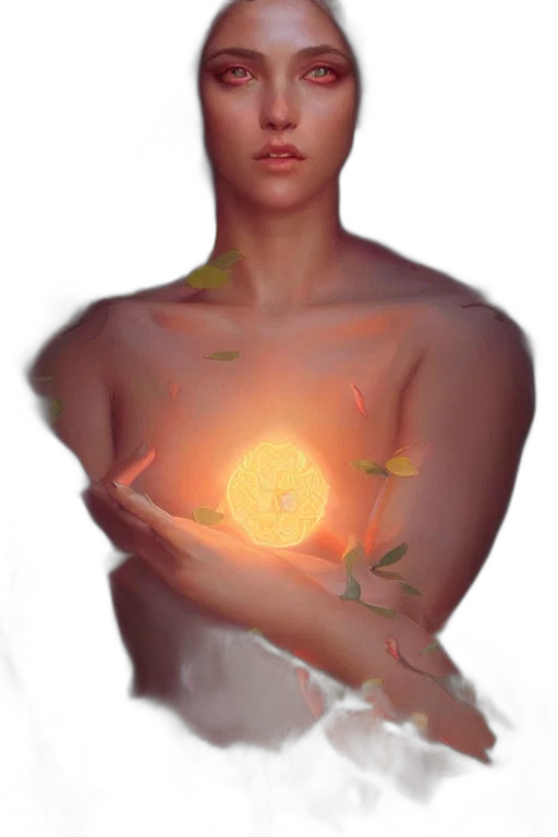 flower, jewelry, crown, face, photorealistic, 3d render, oil painting, concept art transparent PNG cut-out
