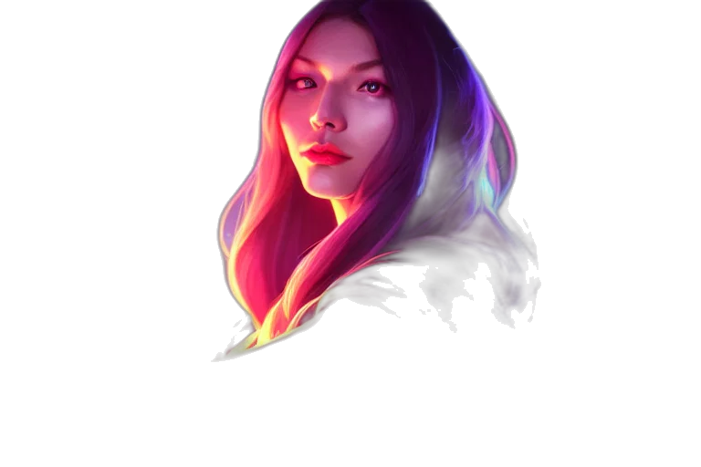 face, hair, creature, staff, fantasy art, concept art, photorealistic, pixel art transparent PNG cut-out