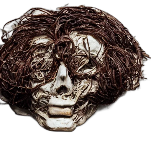 mask, crown, hair, face transparent PNG cut-out