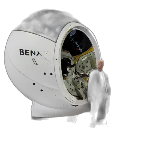 robot, 3d render, concept art, outer space, bezos, pilots, eva transparent PNG cut-out