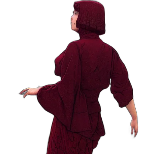 jacket, dress, staff, 3d render transparent PNG cut-out