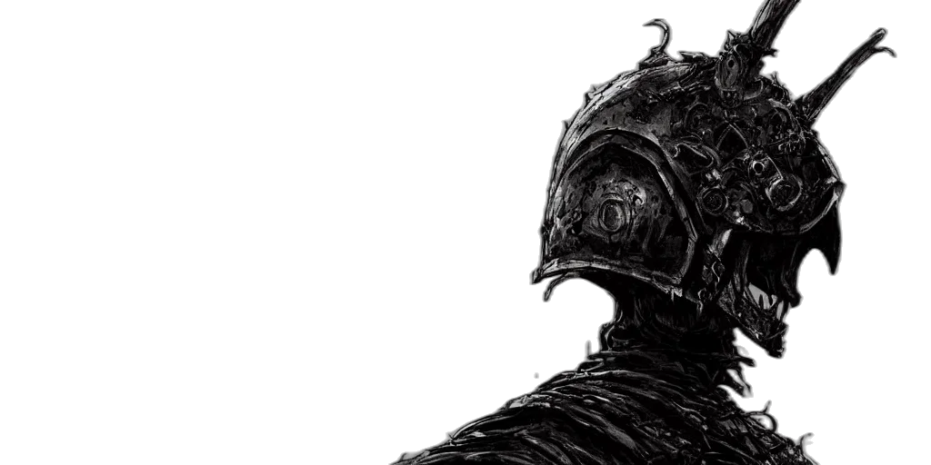 mask, face, sword, animal, concept art, fantasy art, comic book art, crow transparent PNG cut-out