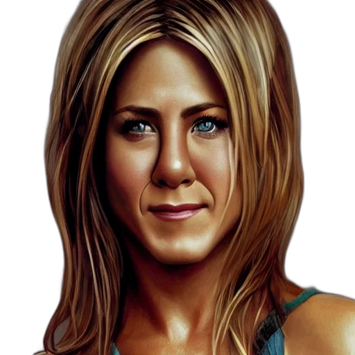 face, photorealistic, oil painting, cartoon, comic book art, photo, jennifer, aniston transparent PNG cut-out
