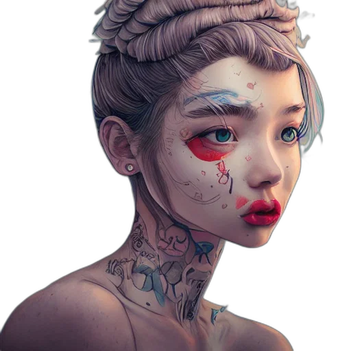 face, mask, creature, jewelry, fantasy art, photorealistic, cyberpunk, concept art transparent PNG cut-out