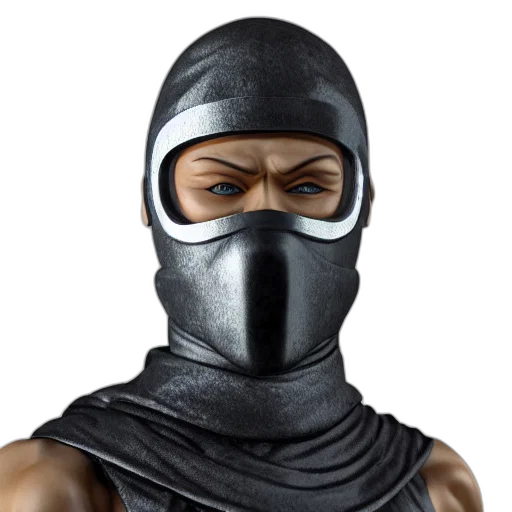 mask, face, 3d render, concept art, focused, rendering, marble, chrome transparent PNG cut-out