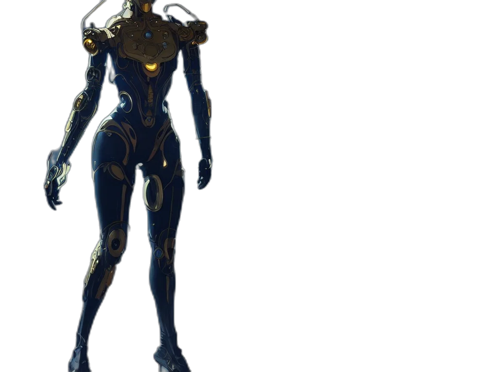 robot, creature, dress, staff transparent PNG cut-out