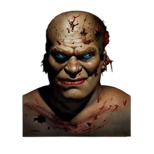 face, mask, creature, staff transparent PNG cut-out