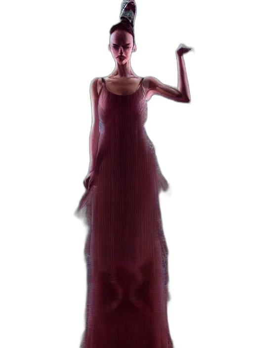 dress, staff, creature, face transparent PNG cut-out