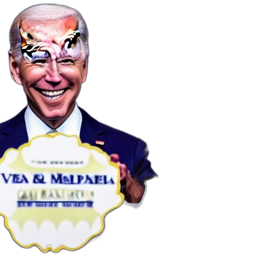 mask, biden, smiling, like transparent PNG cut-out