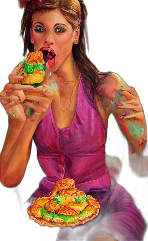 food, dress, jewelry, face transparent PNG cut-out