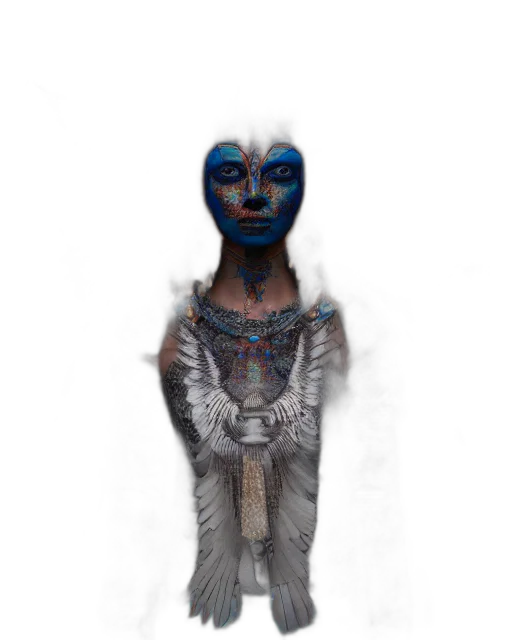 mask, creature, staff, robot transparent PNG cut-out