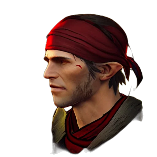 hat, face, staff, mask, photorealistic, 3d render, concept art, fantasy art transparent PNG cut-out