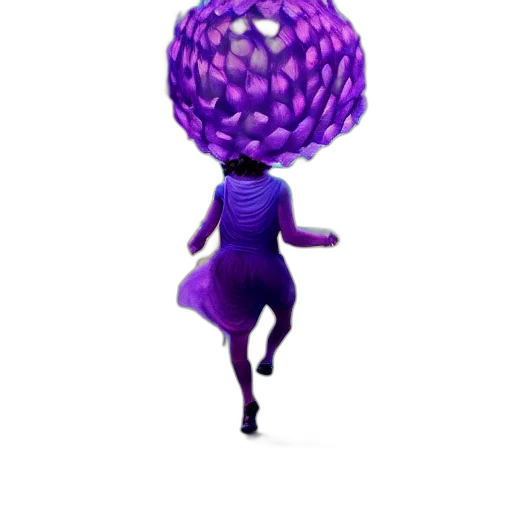 umbrella, dress, creature, staff transparent PNG cut-out