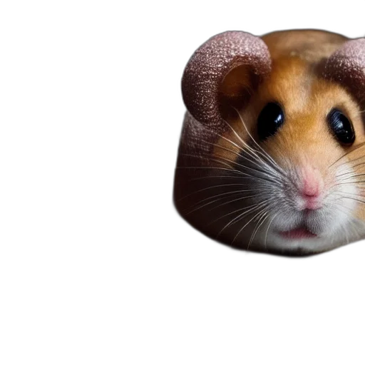 hat, animal, face, creature, photorealistic, 3d render, princess, leia transparent PNG cut-out