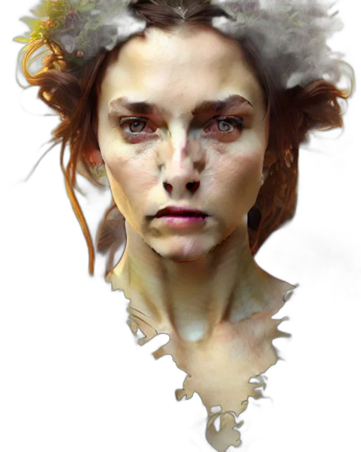 face, crown, mask, jewelry, photorealistic, concept art, oil painting, fantasy art transparent PNG cut-out