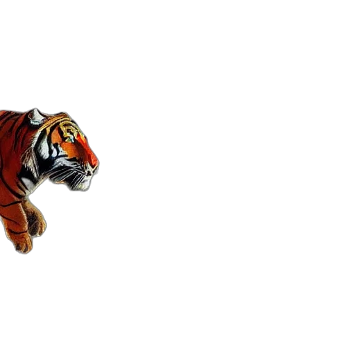 animal, creature, 3d render, photorealistic, concept art, fantasy art, tiger, made transparent PNG cut-out