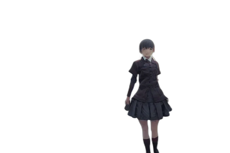 dress, robot, staff, creature transparent PNG cut-out