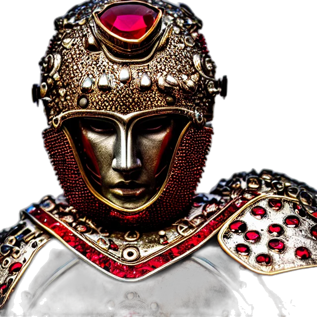 crown, jewelry, mask, robot, 3d render, concept art, photorealistic, photo transparent PNG cut-out