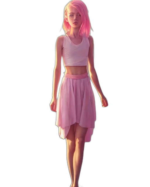 dress, concept art, 3d render, pixel art, photorealistic, pastel, neon, colorful transparent PNG cut-out