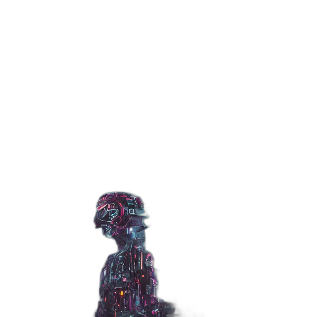 robot, dress, creature, crown transparent PNG cut-out
