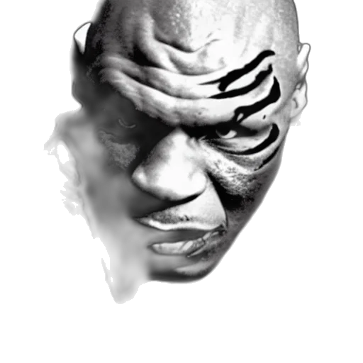 face, mask, creature, photorealistic, 3d render, concept art, comic book art, mike transparent PNG cut-out