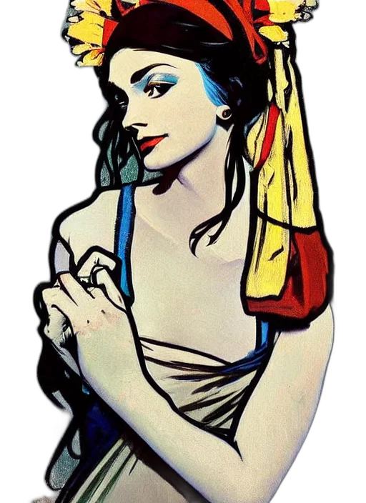 dress, comic book art, cartoon, fantasy art transparent PNG cut-out