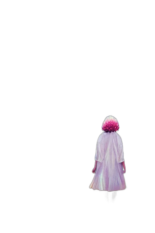 dress, crown, hat, staff, 3d render, vaporwave, concept art, pixel art transparent PNG cut-out