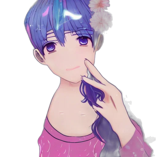 dress, flower, crown, face transparent PNG cut-out