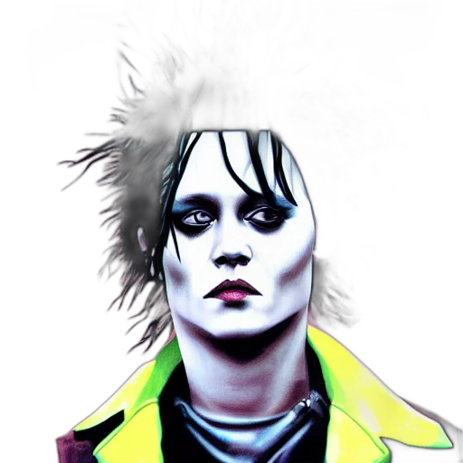 jacket, face, photorealistic, concept art, cyberpunk, comic book art, neon, portrait transparent PNG cut-out