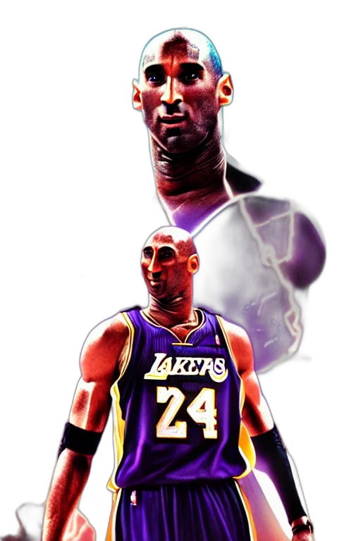 concept art, 3d render, fantasy art, photorealistic, lakers, kobe, bryant, cyborg transparent PNG cut-out