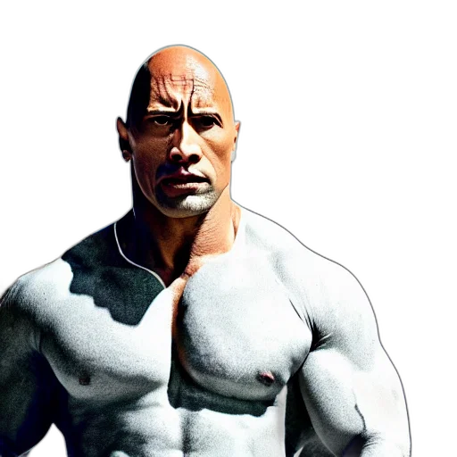 face, animal, photorealistic, comic book art, concept art, 3d render, dwayne, rock transparent PNG cut-out