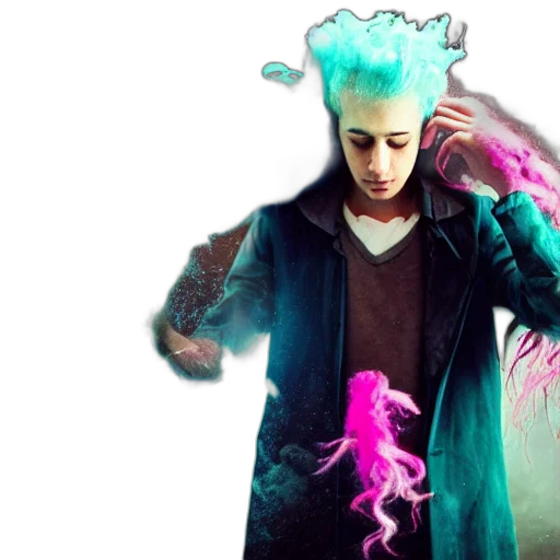 jacket, creature, hair, dragon transparent PNG cut-out