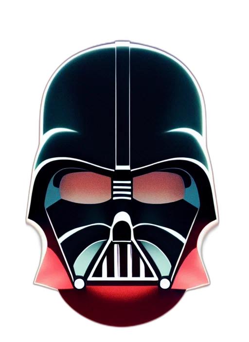 mask, face, comic book art, photorealistic, pixel art, concept art, darth, vader transparent PNG cut-out