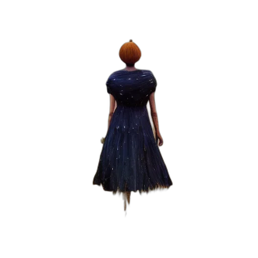 dress, hair, crown, staff, 3d render, concept art, fantasy art, pixel art transparent PNG cut-out