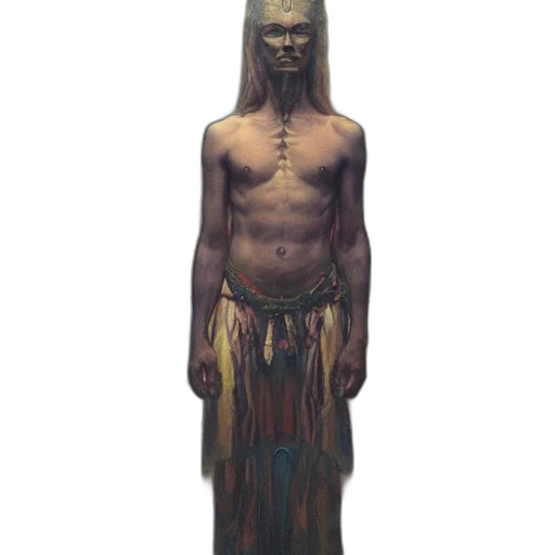creature, staff, mask, face transparent PNG cut-out